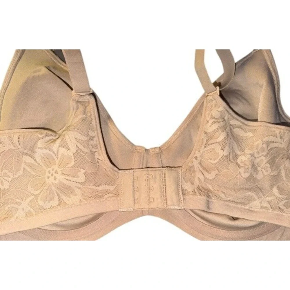 Bali Breathe‎ 36D Nude Floral Lace Full Coverage Underwire Bra DF7590 NEW